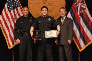 PHOTO (with Deputy Police Chief Dave Kajihiro and Police Commissioner Ron Takeda)